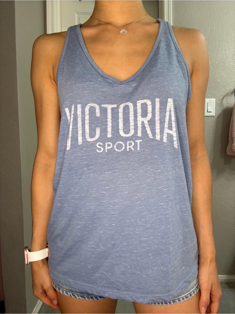 Victoria's Secret Sport Light Blue V‑Neck Tank